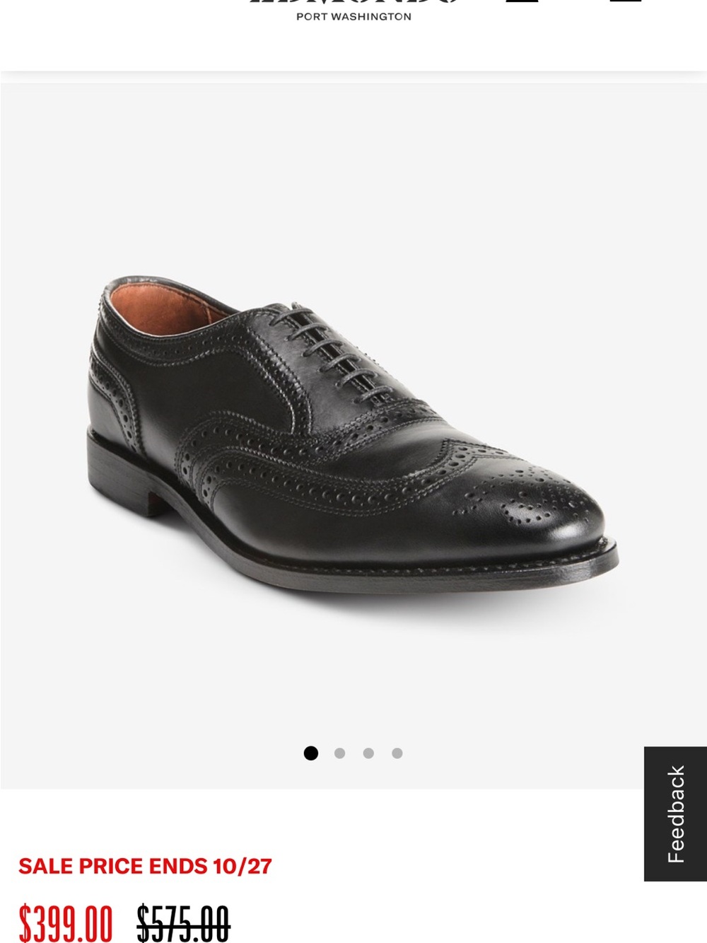 Allen Edmonds Black Dress Shoes